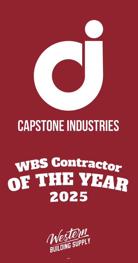 Capstone Industries — 2025 Contractor of the Year banner
